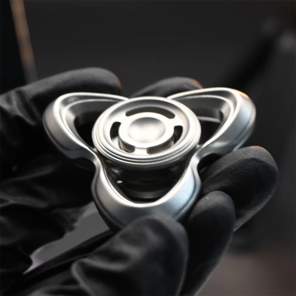 Katzenauge Edelstahl Fidget Spinner EDC Spielzeug Anti Stress Fidget Slider Hand Spinner ADHS Angst Relief Sensorische Spielzeug