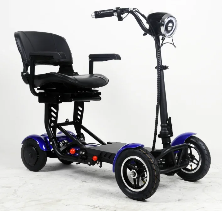 Low-speed lithium battery  mobility scooter four-wheel folding electric scooter seat elderly scooter recreational vehicle