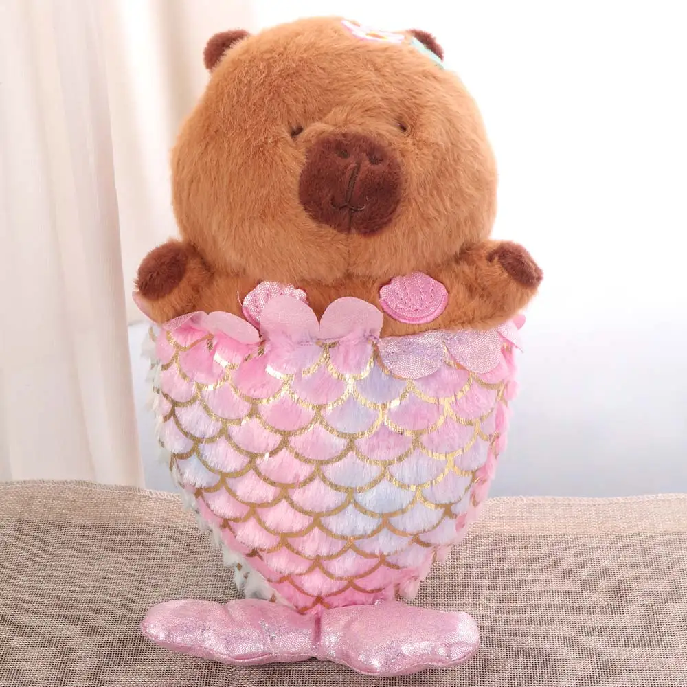 

Dress Up Mermaid Capybara Plush Simulation Fluffy Capybara Plush Toy Cartoon Soft Capibara Fluffty Doll Christmas Toy