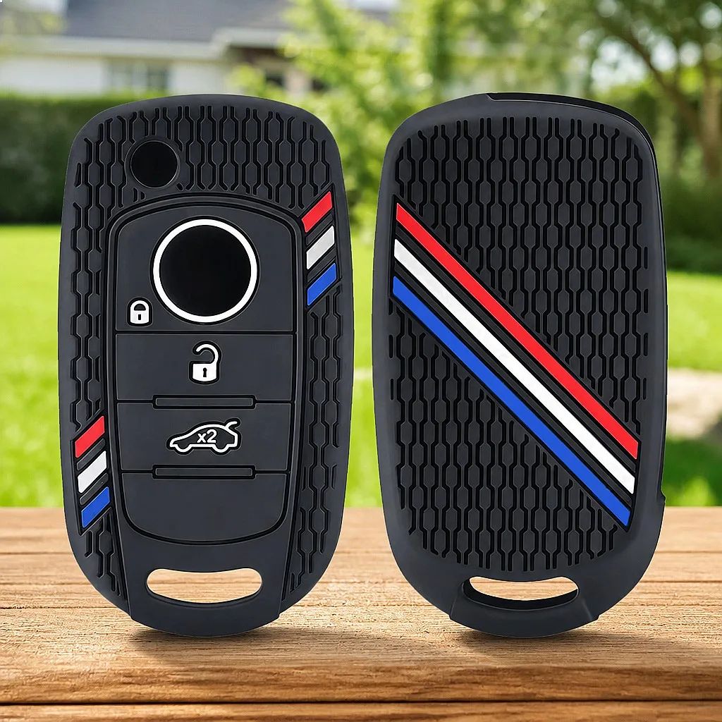 New Silicone Car Key Case Cover Shell Fob with keychain For FIAT Tipo Toro Nuovo Freedom 500X Doblo Argo Grazie Key Protector