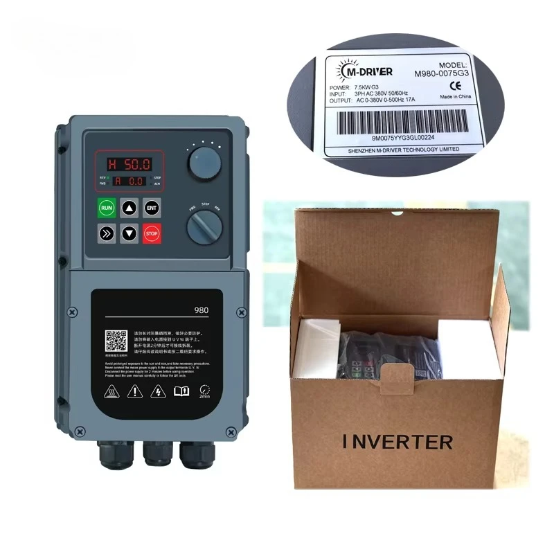 

Waterproof AC Motor Drive Single Phase 3 Phase 0.75kw-15kw VFD Dustproof Pump Inverter