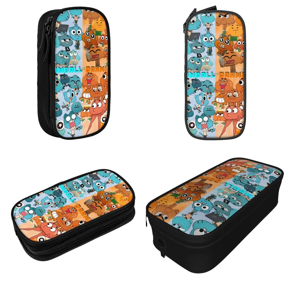 The Amazing World Of Gumballs Pencil Case New Pen Box Bag Girl Boy Large Storage School Supplies Zipper Pencil Pouch