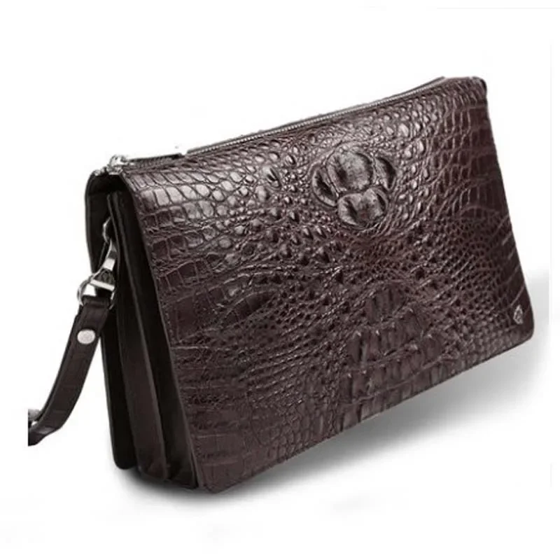 

gete new Crocodile handbag for men large capacity wrist business handbag hand men clutch bag