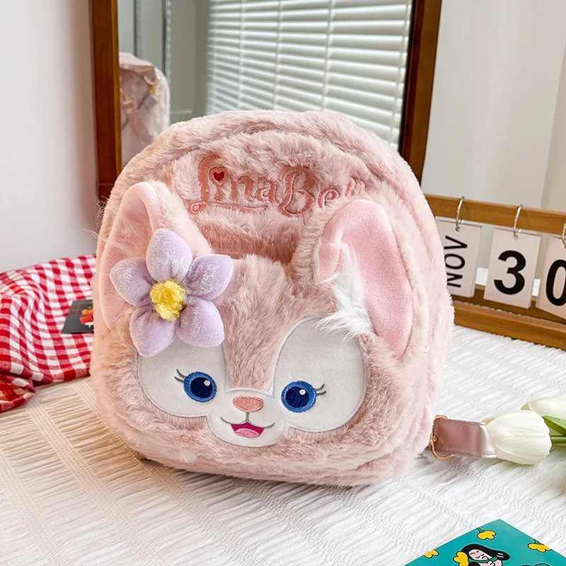

Cute Fox Plush Backpack Ladies Large Head Cartoon Bag Versatile Shoulder Bag Internal Structure Polyester Fiber PU Material