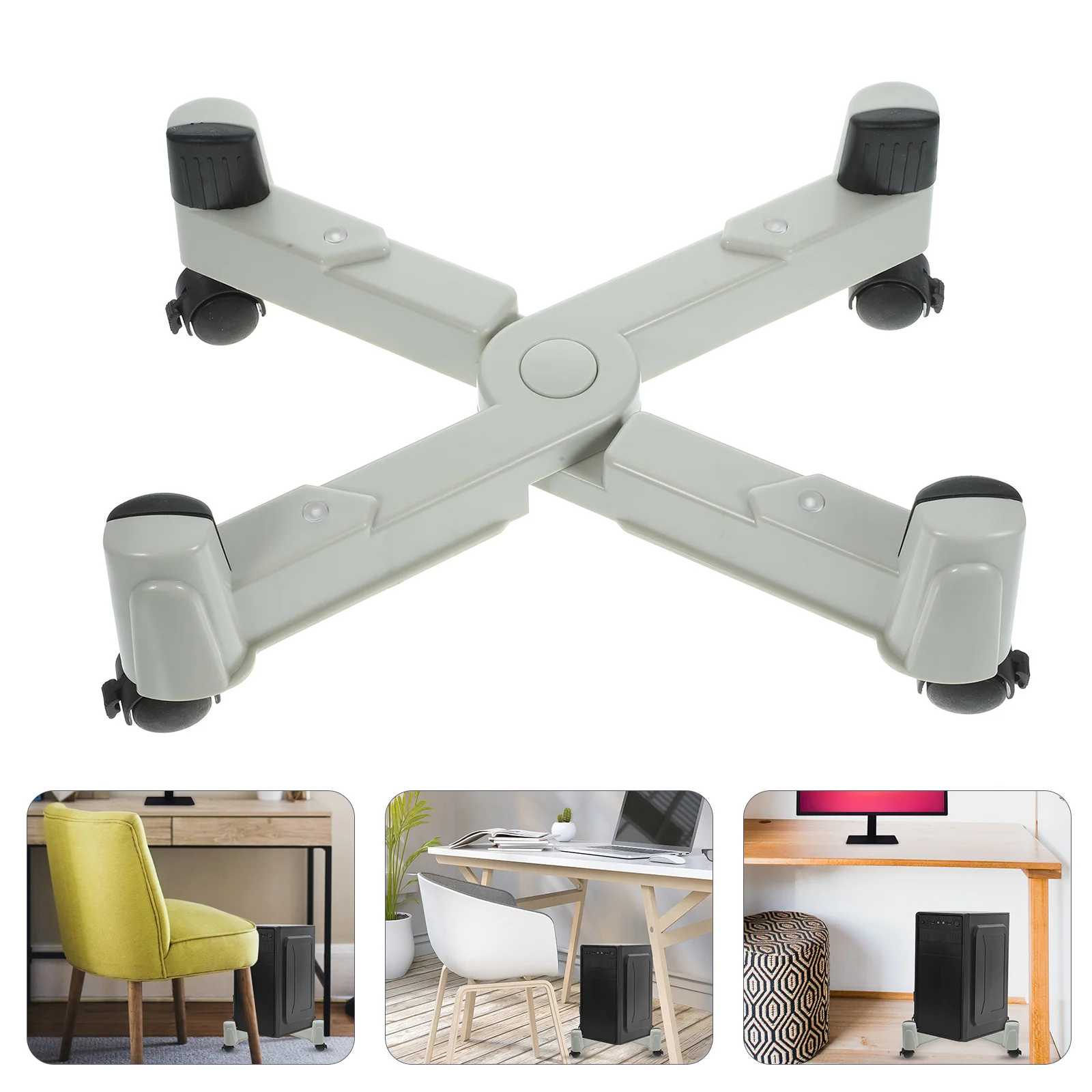 

Plastic Cpu Holder Movable Computer Tower With Wheels Household Desktop Rack Storage Stand For Pc Cpu Tower Bracket Accessories