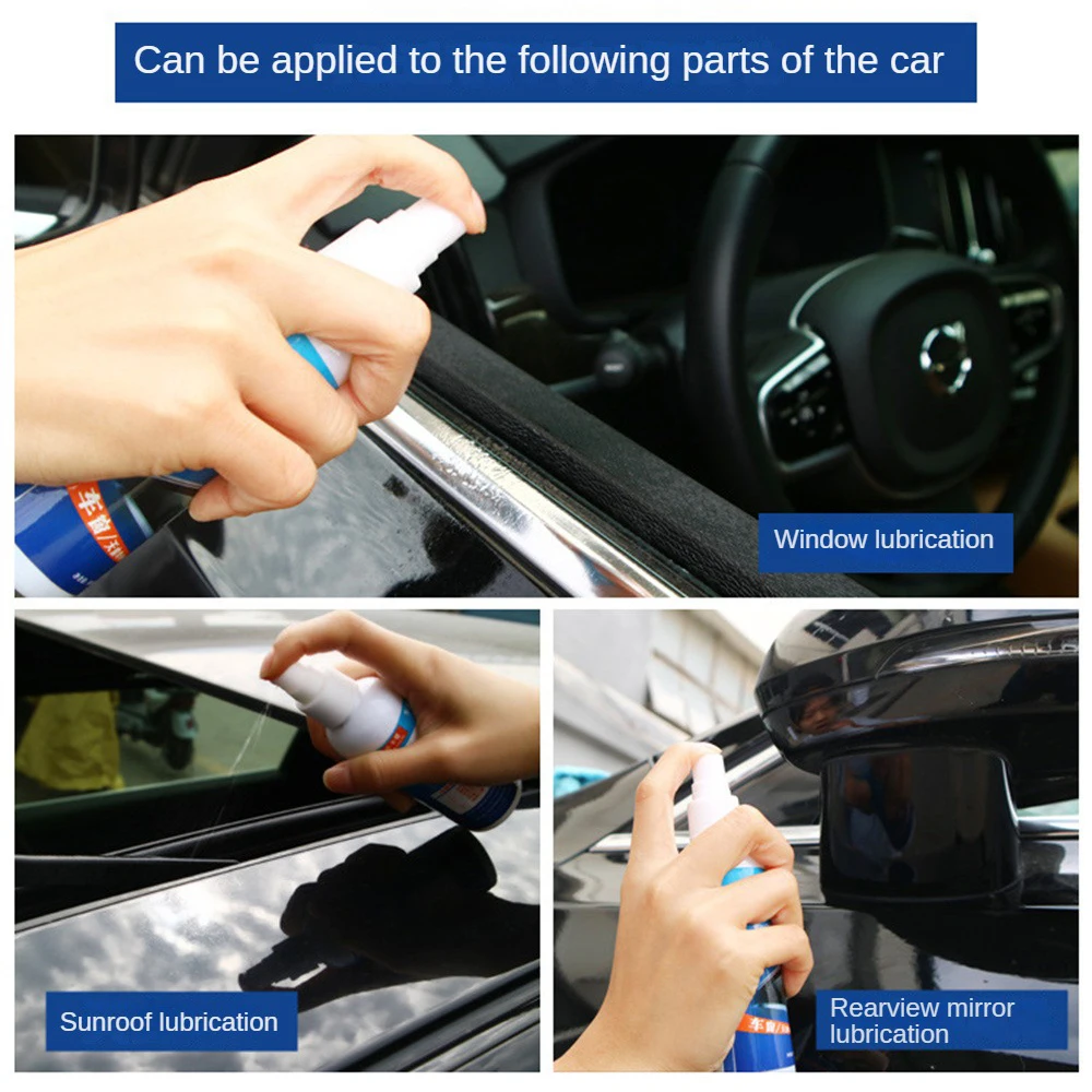 100ML Car Electric Window Lubricating Fluid Silicone Spray Car Door Glass  Lifting Rubber Sealing Strip Softening Cleaning Agent - AliExpress 201355758