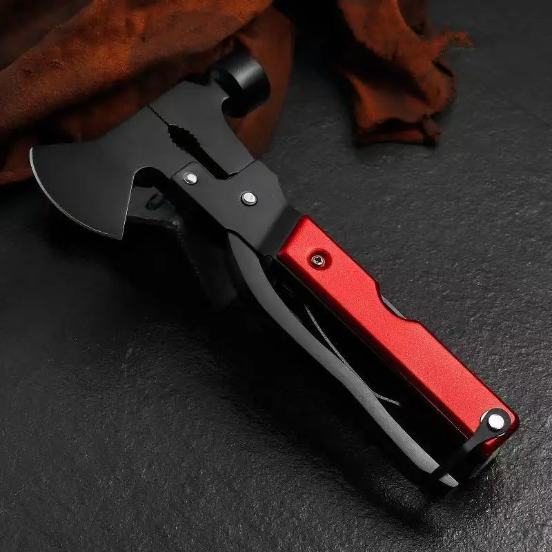 Outdoor Portable Camping Emergency Survival Tool, Multifunctional Axe, Hammer, Knife, Home Repair Combination Tool