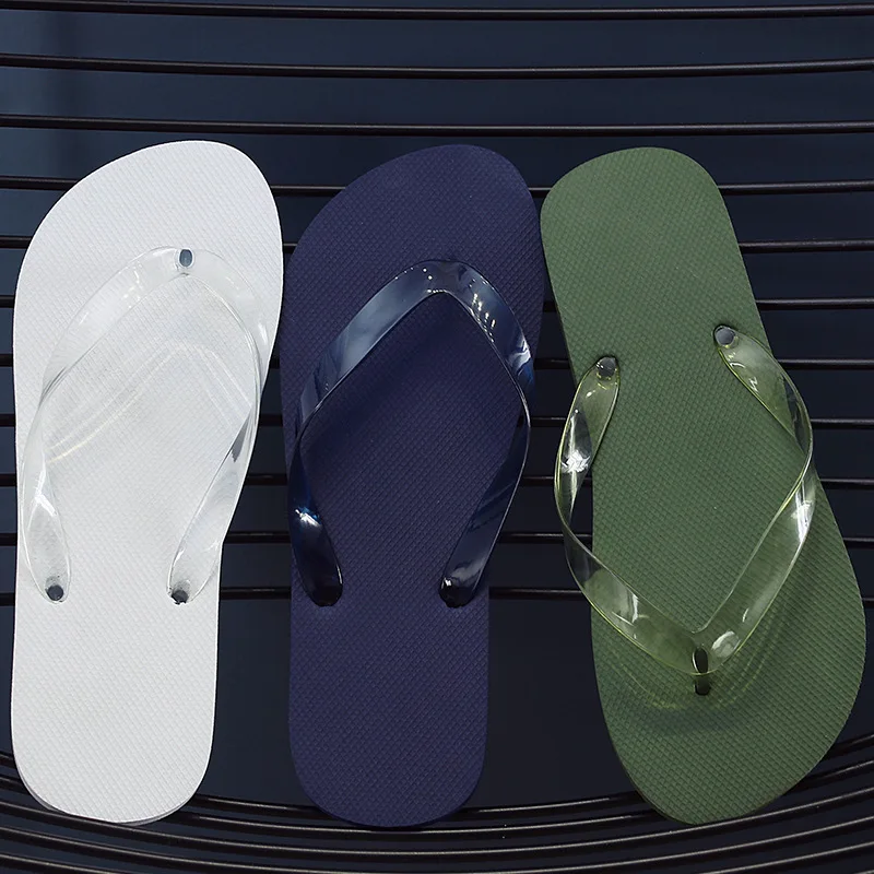 

Men's Solid Color Flip Flops Non-Slip Beach Sandals - Wide Strap Casual Trend Slippers Summer Minimalist for Men