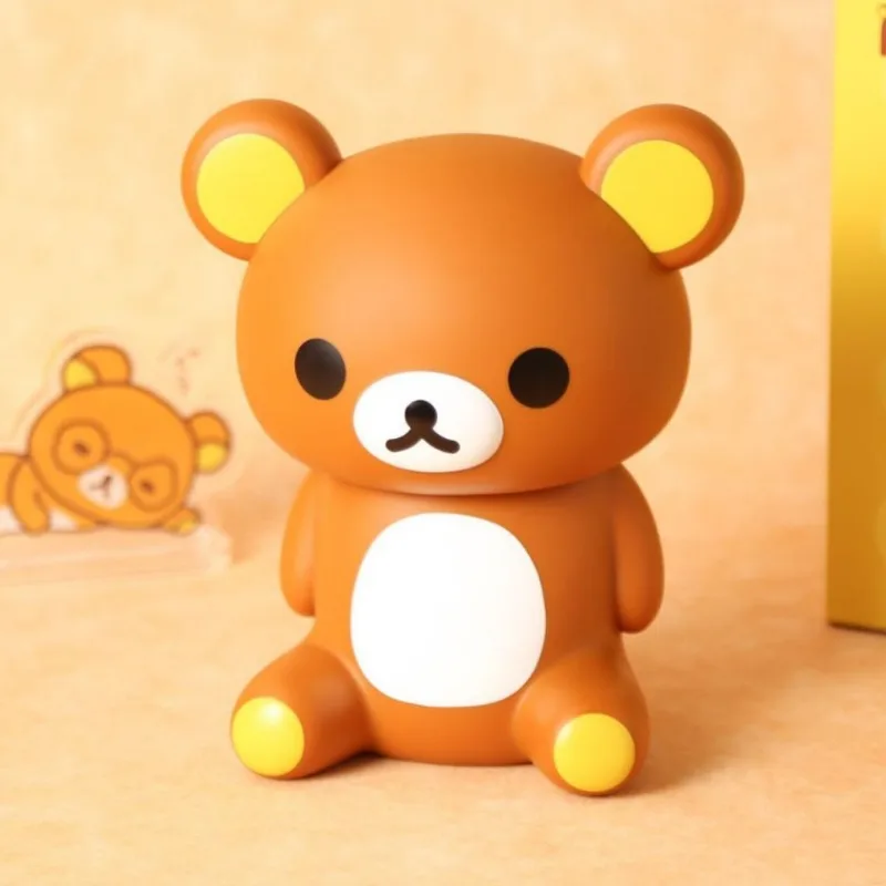 New Rilakkuma piggy bank high color value cartoon cartoon doll modeling students lucky money piggy bank home desktop ornaments
