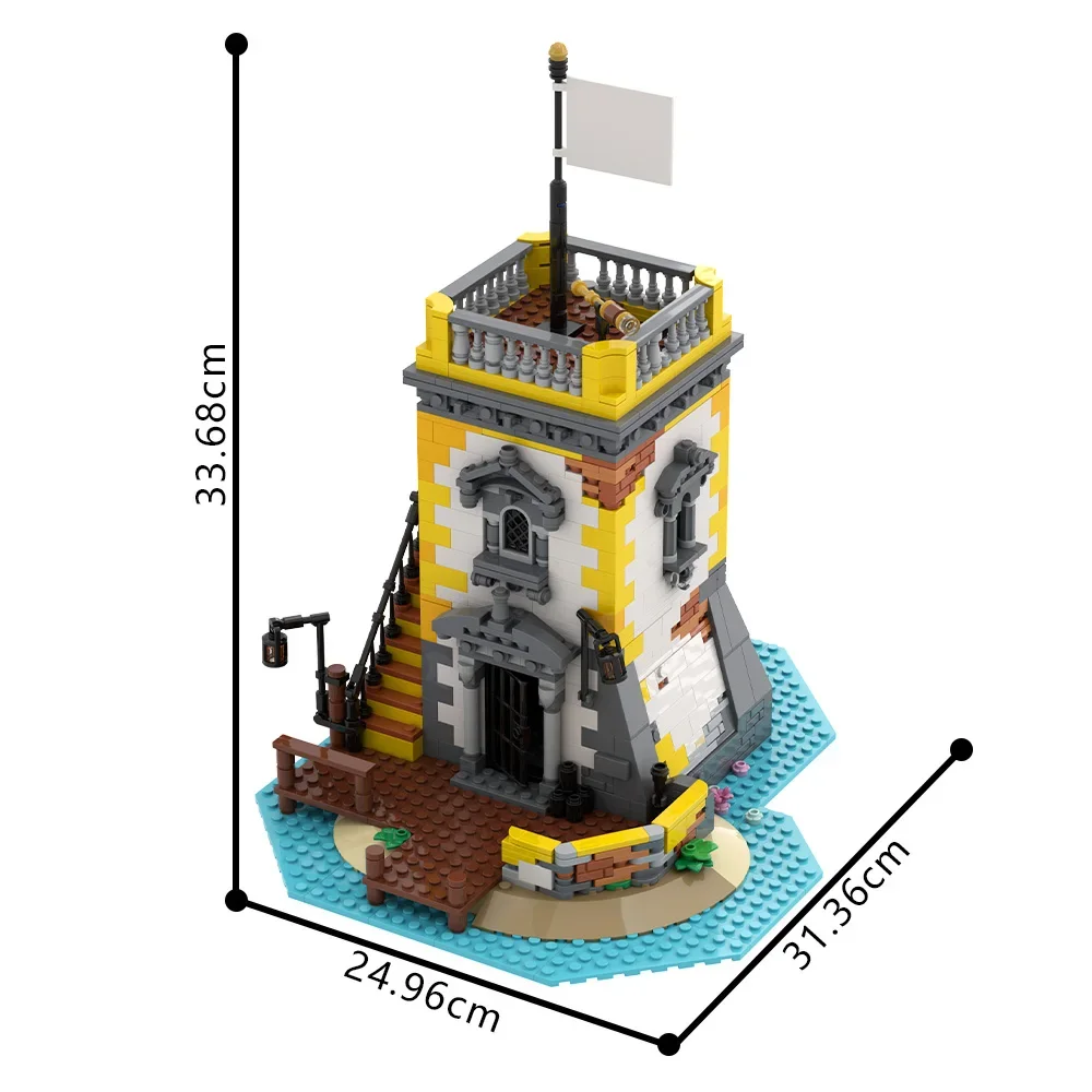 Gobricks MOC Sabre Island Anno Domini 2021 Tijolos de blocos de construção