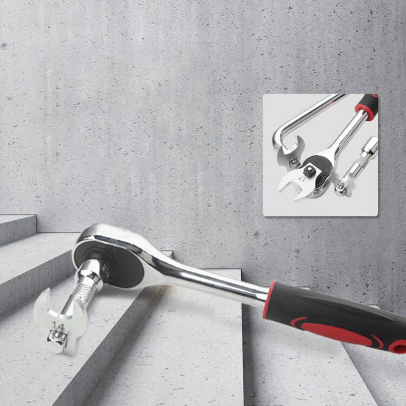 

Open Ended Adjustable Wrench Movable Opening 3/8-inch Dual-purpose Wrench Suitable for Automotive Repair