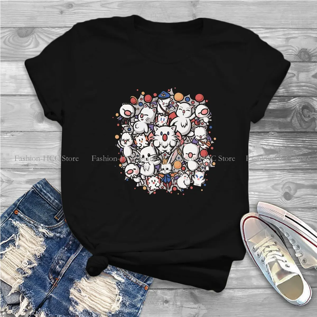 Final Fantasy TShirt for Women Moogleverse Soft Casual Sweatshirts T Shirt High Quality New Design