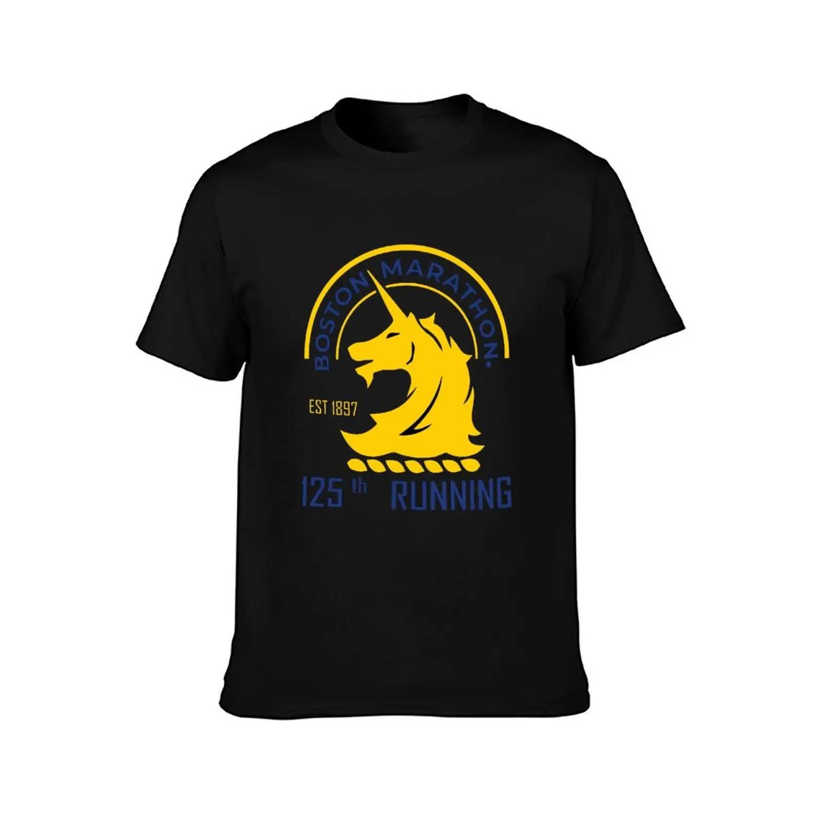 running in Boston marathon T-Shirt, Summer Casual Cotton Tee, Oversized Streetwear Tops, Vintage Graphic Print, Unisex Men Women