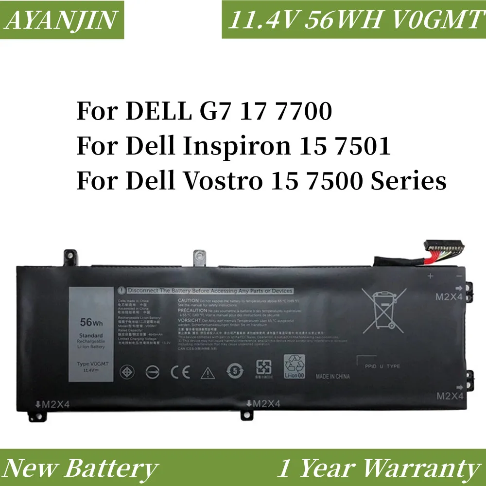 4K1VM Laptop Battery For Dell G7 17 7700 0W62W6 0NCC3D V0GMT P46E XYCW0