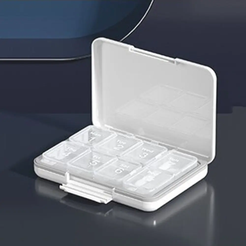 Small 7 Day Pill Case Pill Organizer 8 Grids Medicine Box Vitamin Container Storage Case Vitamin Holder Weekly