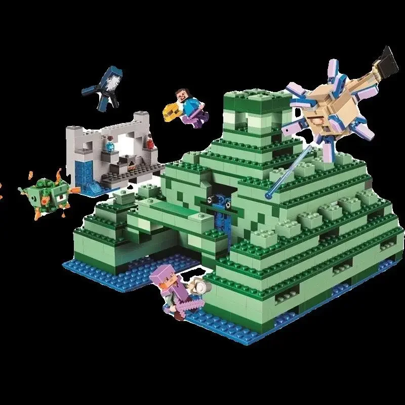 

Совместимые строительные блоки MInecrafta Ocean Monument, рождественский подарок
