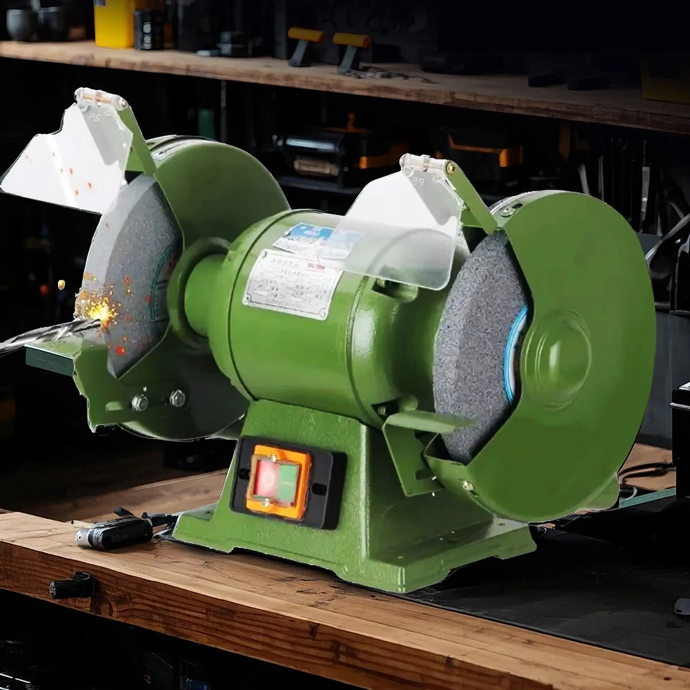Industrial Grade Benchtop Dust Sander Heavy Duty Electric Knife Sharpener Metal Grinding Machine 220V for Polishing
