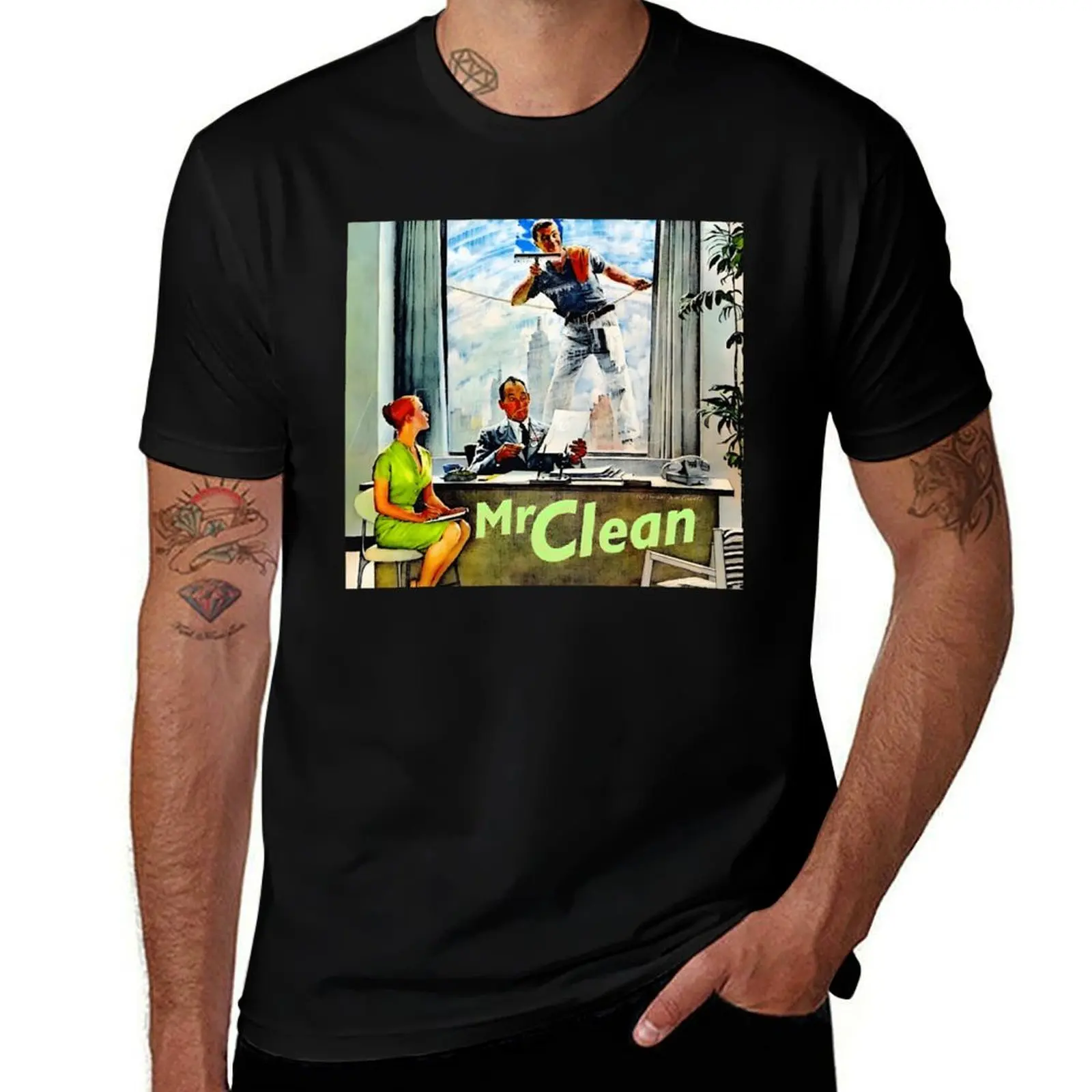 Mr. Clean - EP album dinner table T-Shirt Christmas Casual Short Sleeve Top T-Shirt