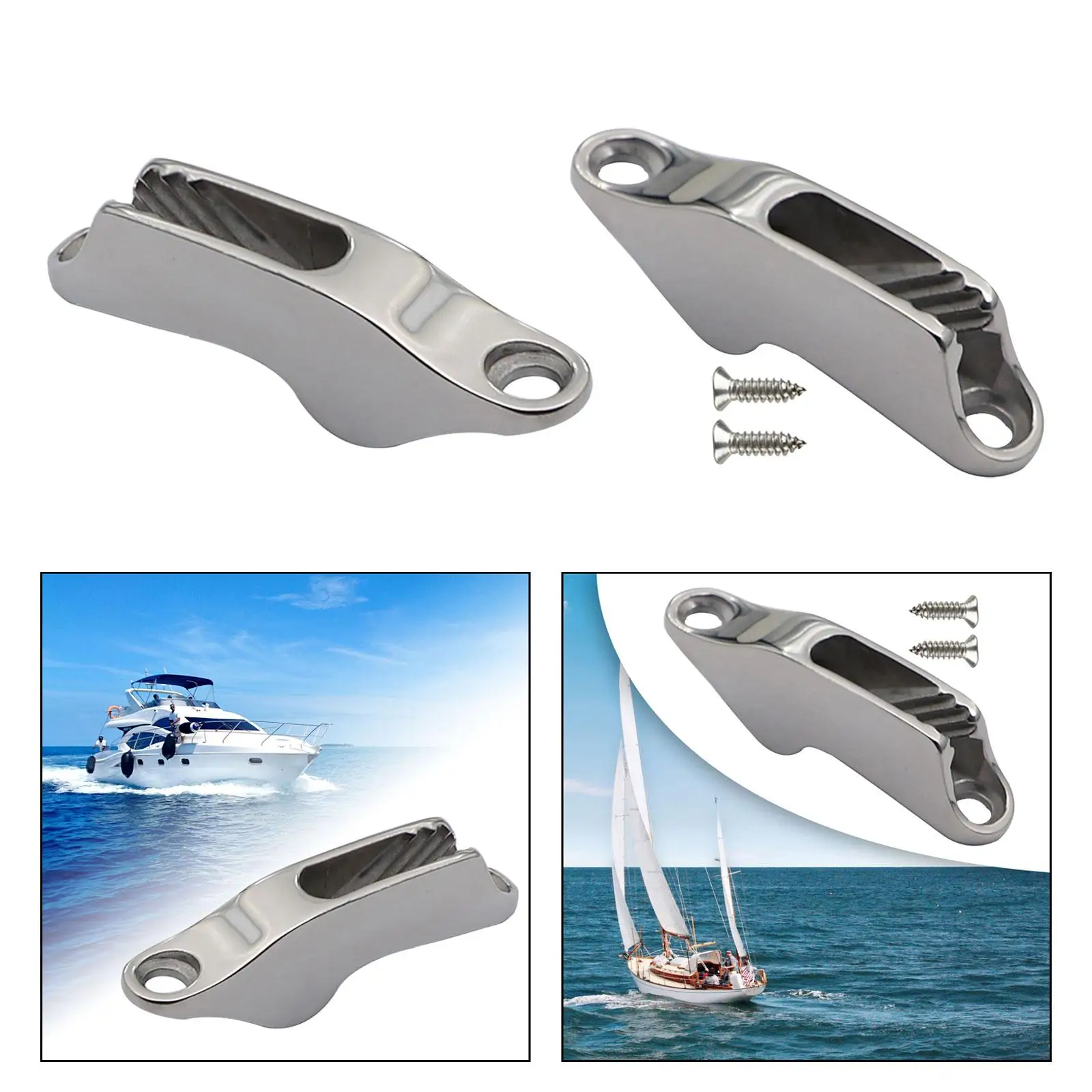 Rope Clamp Cleat 18x90mm Boat Clam Cleat Rope Parts Boats Anchor Cleats Marine Accessories Kayak Accessories Sailboat Rope Cleat