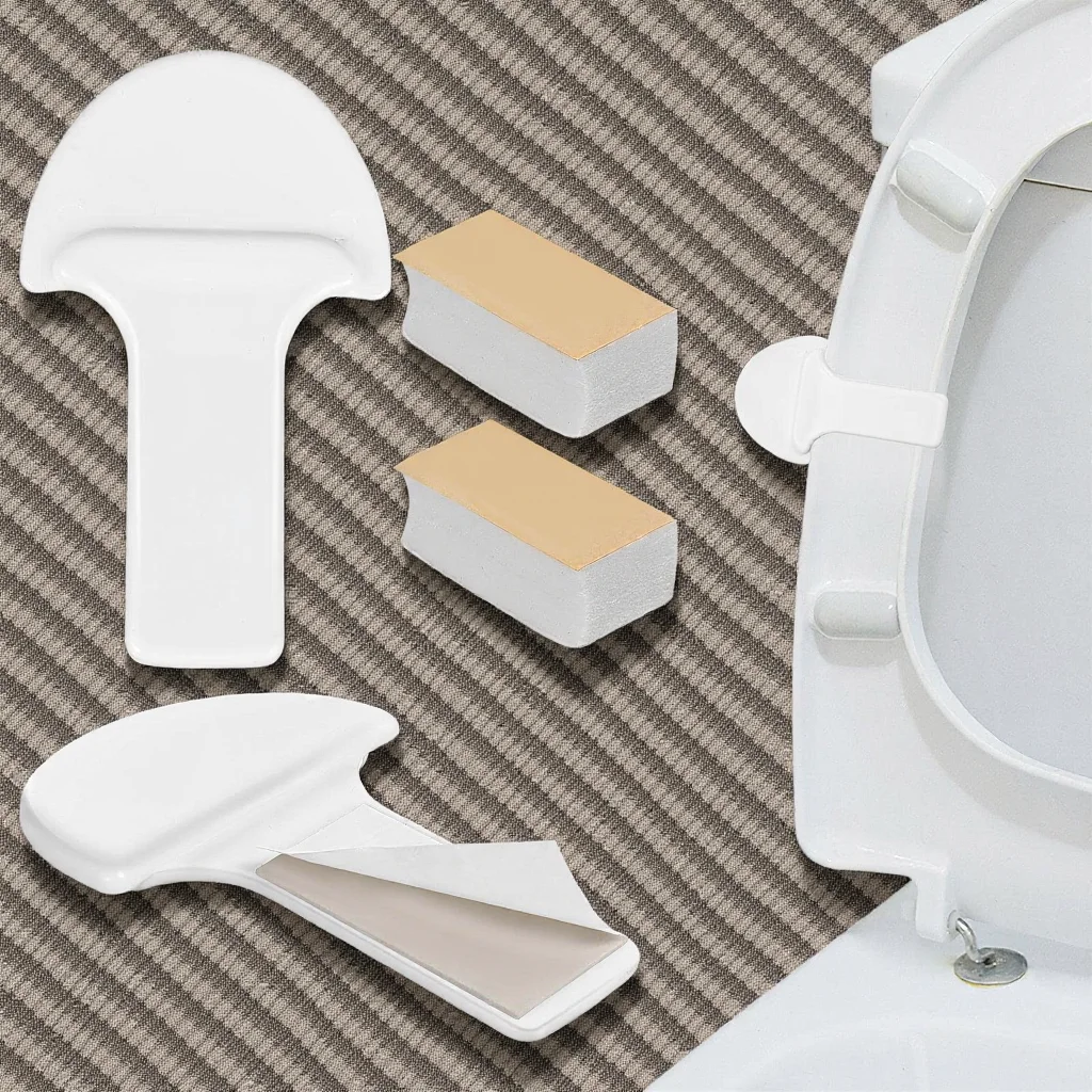 

2 pcs Toilet Seat Lifter Abs Material Easy Install Lid Opener Portable Riser Handles Durable Replacement Part Home Public Use