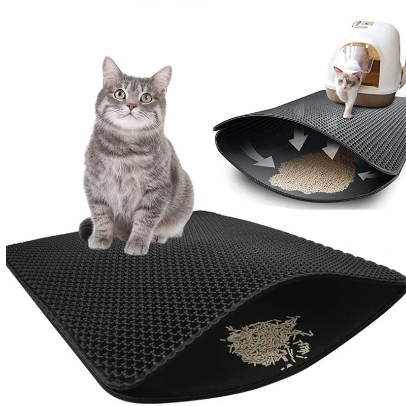 Cat Litter Mat Pet Litter Mat Double Layer EVA Foldable Mat