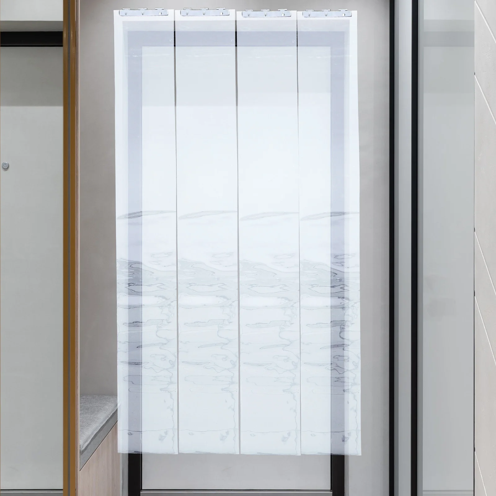 ستارة شفافة مقاومة للرياح ستارة باب عازلة للغبار للاستخدام في السوق والمنزلي ستائر دش شفافة #1