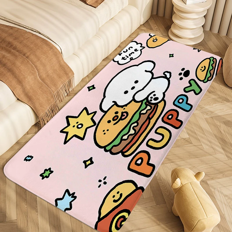 

Carpet for Bedroom P-Puppy Bathmat Funny Doormat Entrance Door Washable Non-slip Kitchen Rug Veranda Floor Mat Home Decorations