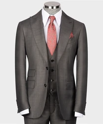 Costume Classique Gris pour Homme, Smoking de Marié, Blazer GlaPants, Bureau d'Affaires, ixFormelle, Zones Me GroomTIME, Trempé, 3 Pièces