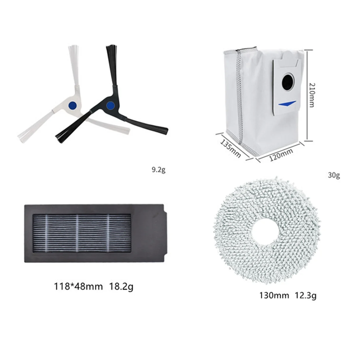 For X2 Sweeping Robot X2 Pro Consumables Accessories Filter Mopping Wiping Side Brush Dust Bags