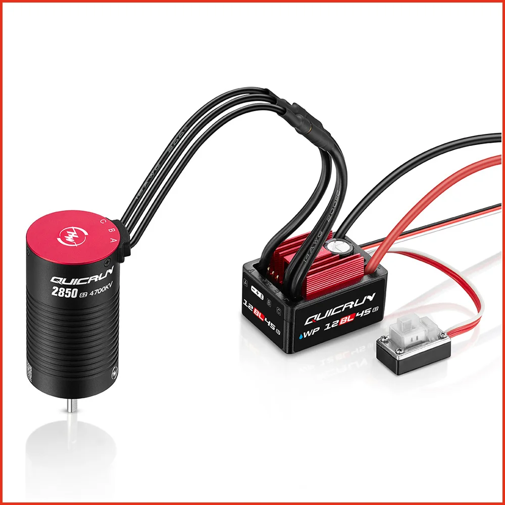 

Hobbywing QUICRUN WP 12BL45 G2 2-3S Waterproof ESC & 2850SL/2840SL Brushless Motor