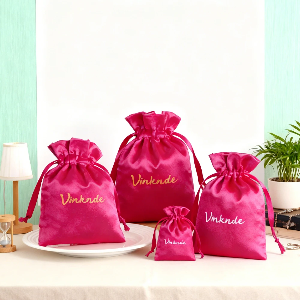 

100pcs Mini Satin Silk Suede Pouch Personalized Jewelry Packaging Custom Logo Earrings Necklace Brooch Jewellery Organizer Bags