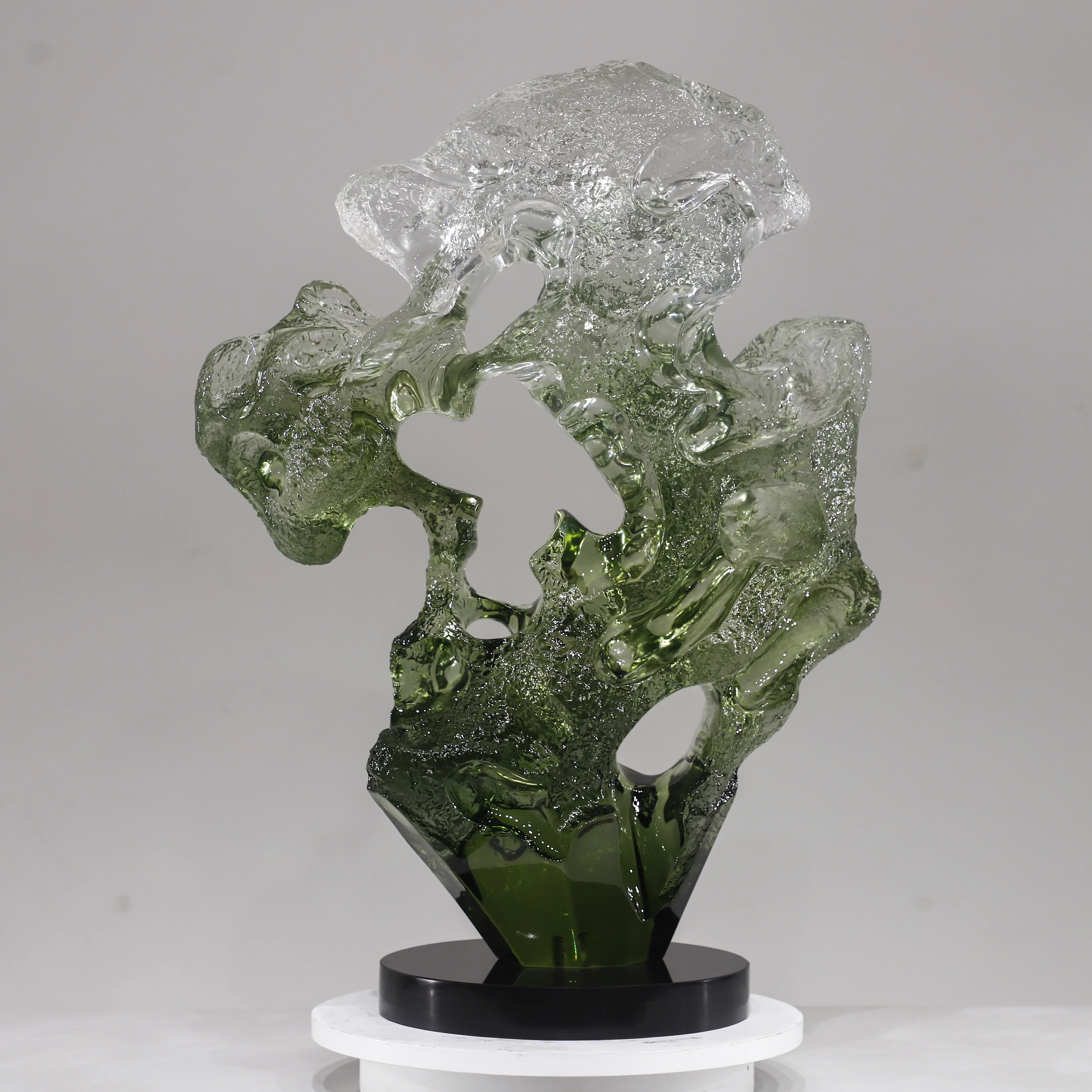*#Q Custom Transparent Resin Shape Artificial Gorgeous Ornament Handmade Hotel Home Villa Decoration Sculpture&