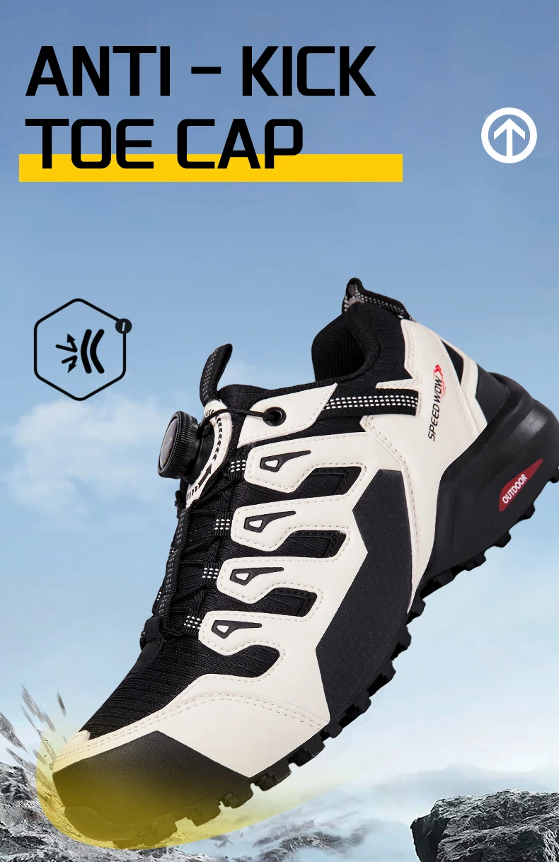 Neu eingetroffene Herren-Wanderschuhe, atmungsaktiv, zum Schnüren, Trekking, mit Dämpfung, Outdoor-Kletter- und Tourismus-Sneaker für Herren – Detail 6
