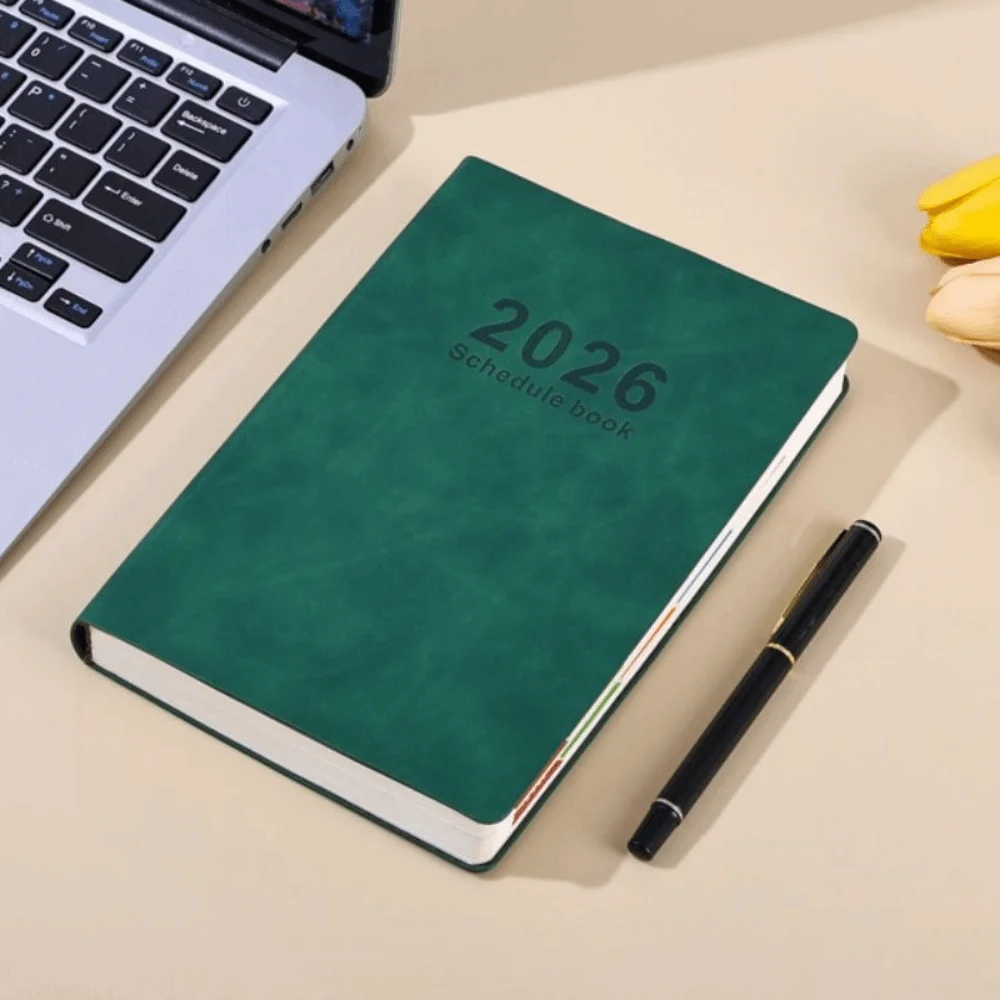 

English 2026 Schedule Planner Notepad Wear-resistant Bookmark a5 Agenda Planning Notebook Thick Paper Simple To-do List Notebook