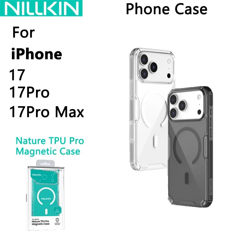capa-nillkin-para-iphone-17-17pro-17pro-max-nature-tpu-pro-magnetica-magsafe-antirriscos-resistente-a-abrasao-e-a-prova-de-choque