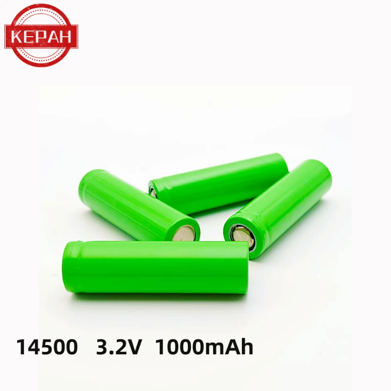 14500 lithium battery, large capacity, high-power 3.2V rechargeable battery, multifunctional and durable 1000mAh