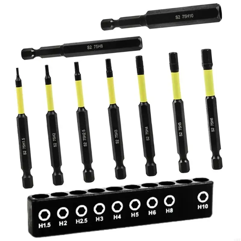 

3xuf 9pcs 1/4 "шестнадцатеричного шестигранного шт.