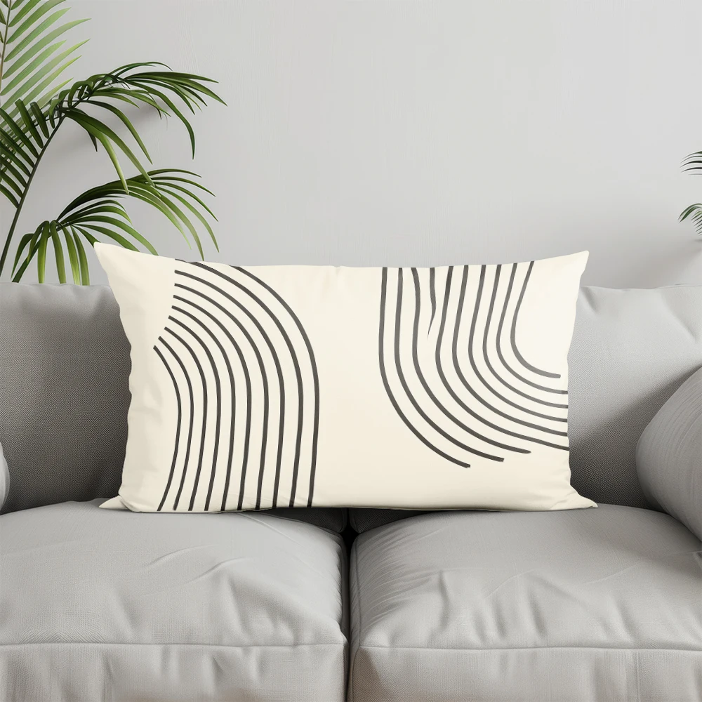 ديكور المنزل وسادة هندسية تجريدية حديثة مناسبة لغرفة النوم وغطاء وسادة السيارة وسادة خلفية مستطيلة