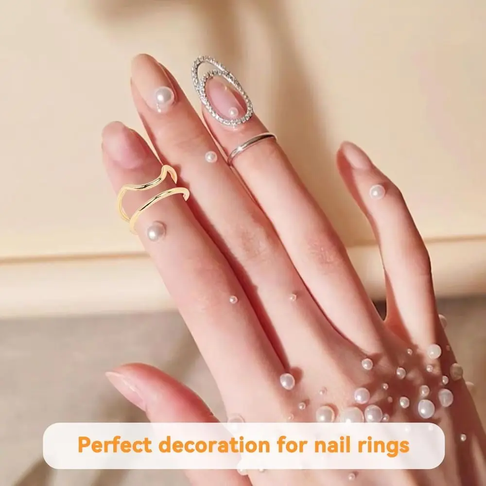 High Quality False Nail Nail Rings Reusable French Fake Nails Phalanx Ring Removable Silver Color Manicure Nail Ring Girls