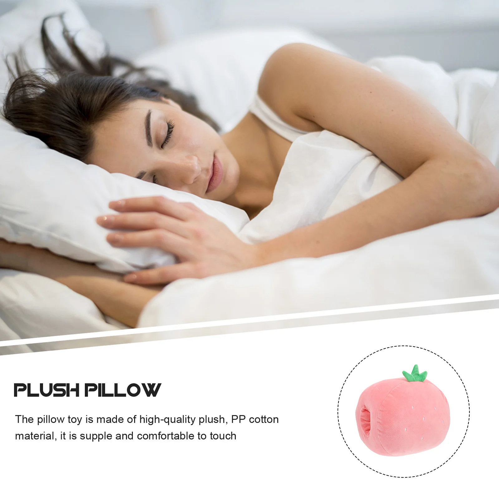 Oreiller amusant inspiré de fruits, 1 pièce, coussin rempli douce au toucher pour salon, chambre à coucher, décoration de siège de voiture, sieste confortable, soulagement de l'anxiété