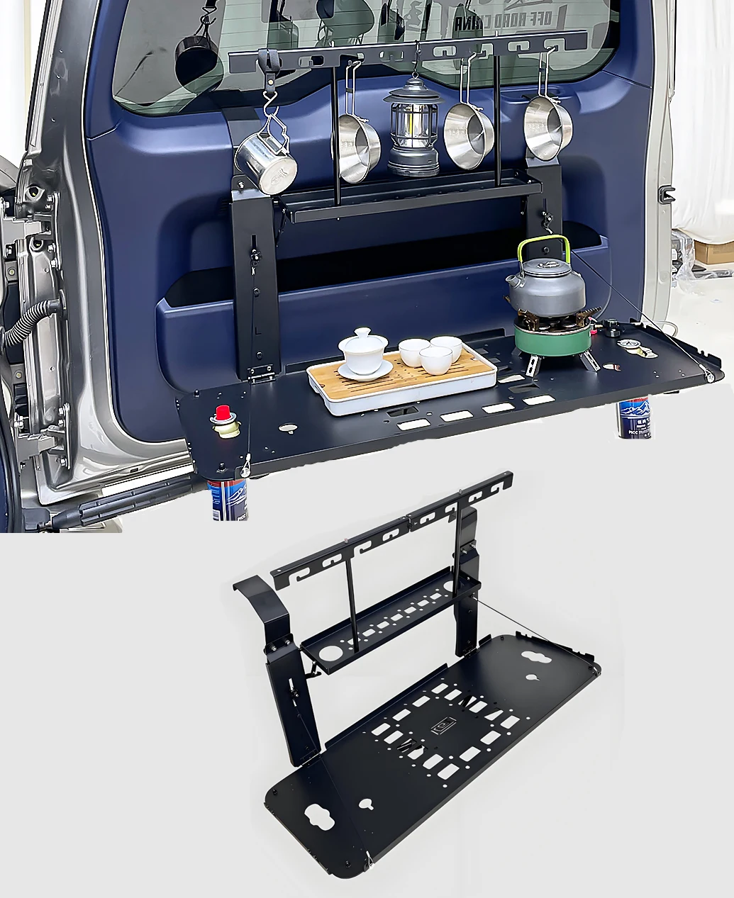 สําหรับGWMถัง500 2020-2024 Tailgate Storage RackพับตารางTrunk Organizer ...