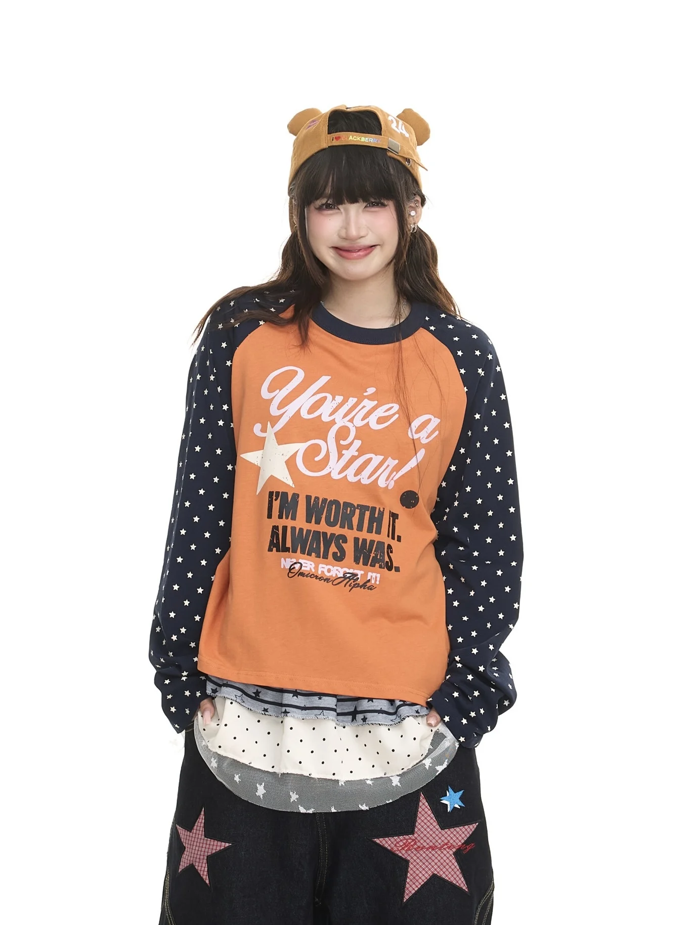 

Американская ретро-футболка с длинным рукавом в стиле колор-блок для женщин, свободная повседневная универсальная базовая модель, случайные принты