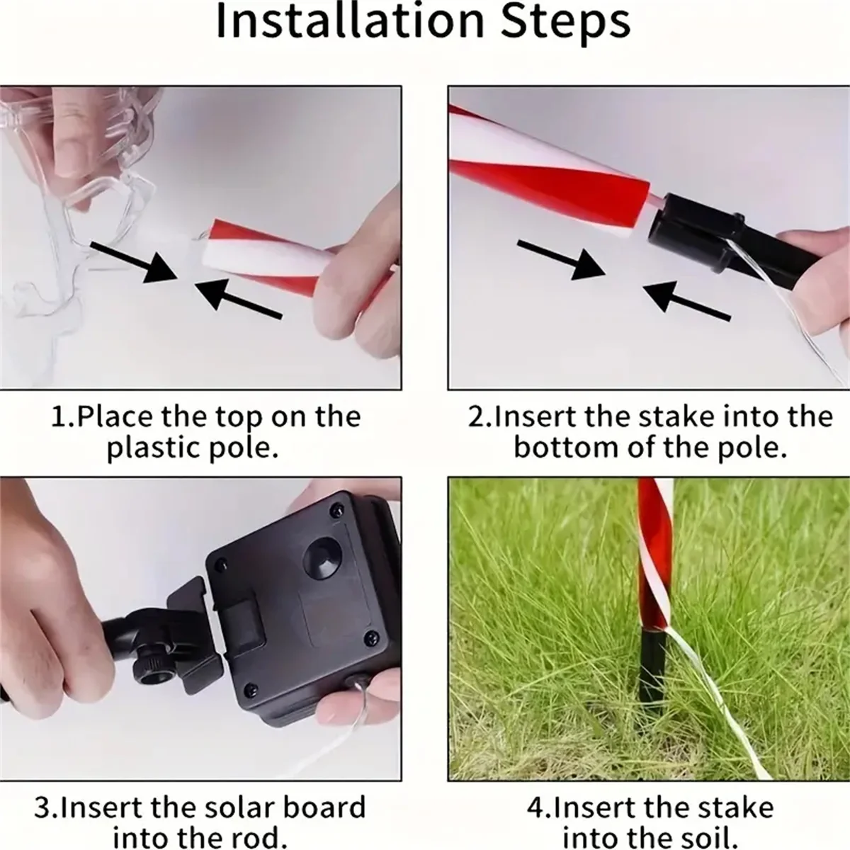 5 قطعة/مجموعة شجرة عيد الميلاد الشمسية ضوء الحلوى في الهواء الطلق مقاوم للماء 8 طرق الطابق شنت ضوء سلسلة حديقة فناء زينة عيد الميلاد