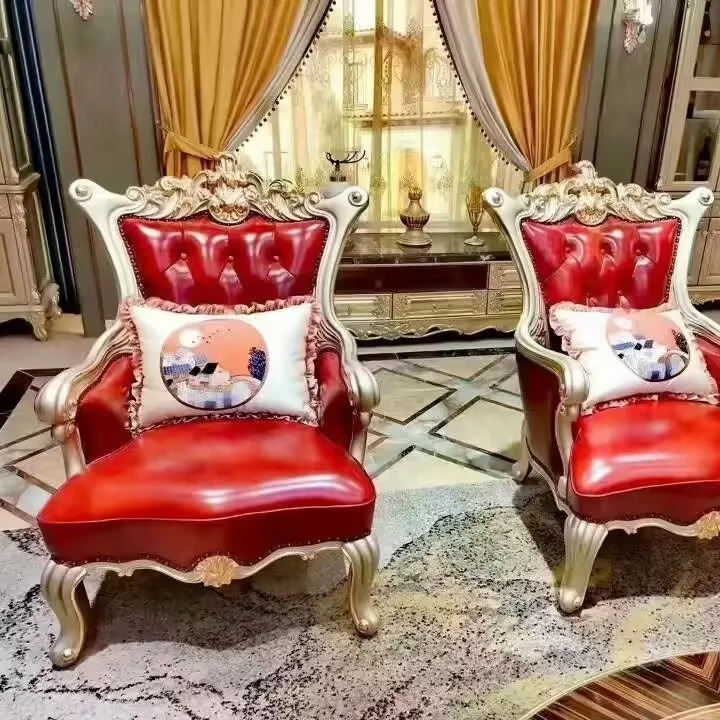European French court living room dining room combination furniture sofa handmade