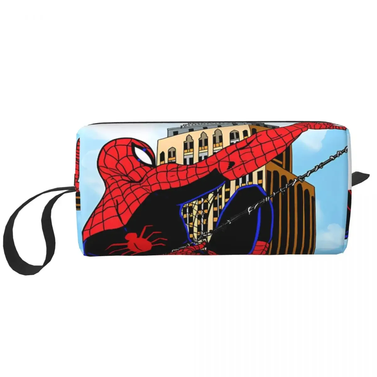 Arachnid Spiderman Spiderverse Superhero Makeup Bag Travel Cosmetic Bag for Men Women 90s Toiletry Bags Dopp Kit