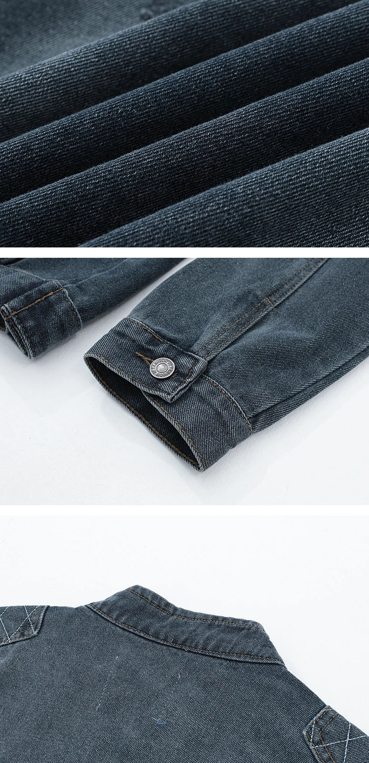 Men's High-end Chic Denim Jacket Men's 2025 Autumn Winter New Loose Stand Collar Tops Fashion Trend Handsome Niche Denim Jackets