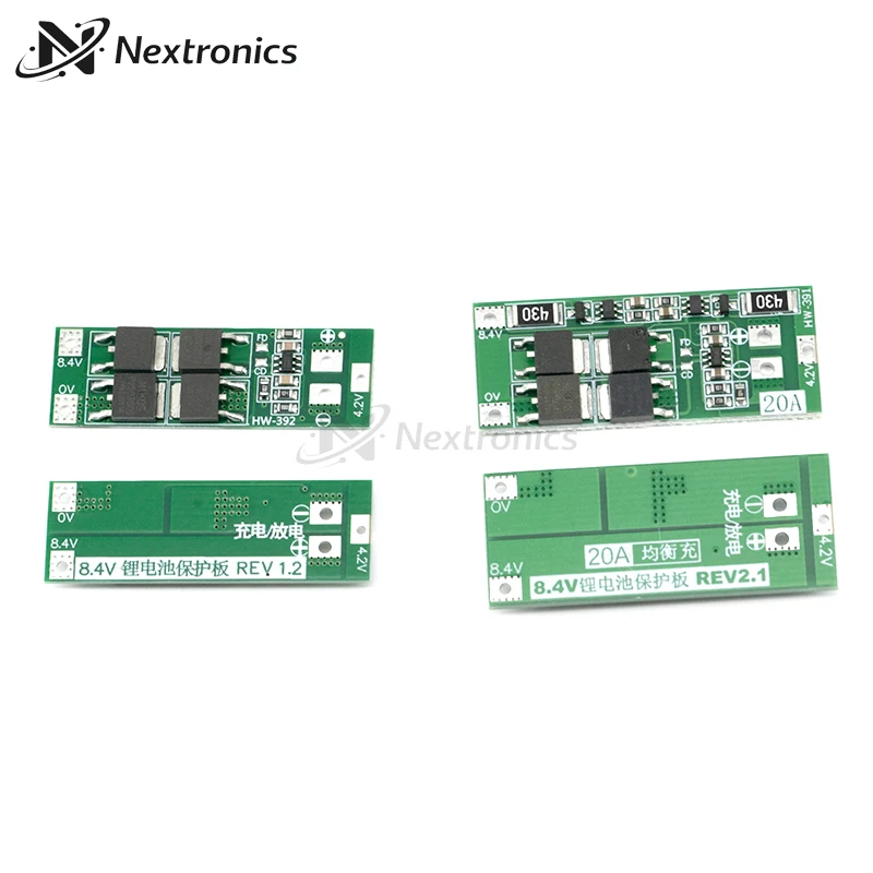 1/3PCS 2S 20A 7.4V 8.4V 18650 Lithium Battery Protection Board/BMS Board Standard/Balance For DIY