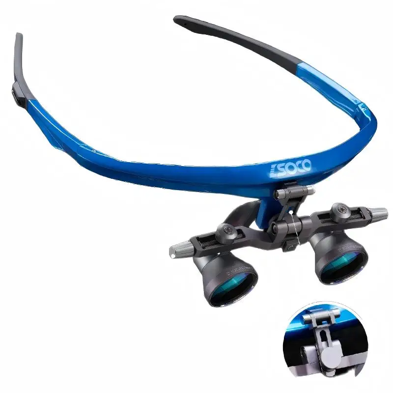 Dental Loupes 2.5x/3.5x Professional Flip-up Medical Magnifier with Ergonomic Lightweight Frame Adjustable IPD and Pupil Height