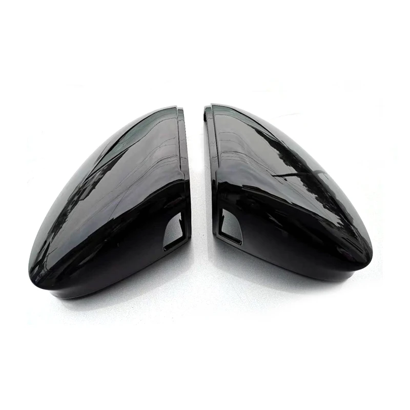 Black Pair Mirror Cover Rear View Side Mirror Cap Lane Change Side Blind Spot Assist For ID.3 ID3 ID 3