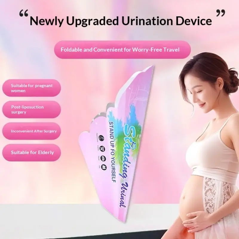 10Pcs Pregnant Women Standing Urinal Funnel Paper Urinal Toilet Disposable Female Urination Device Foldable Pee Paper Cups